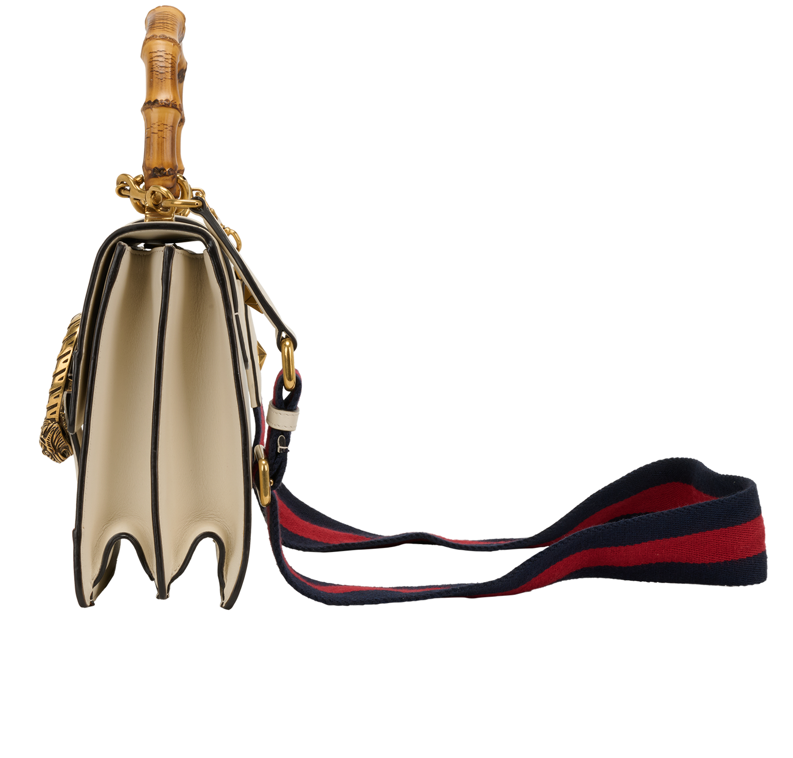 Medium Bamboo Dionysus, &pound;950, Handbags, Blue/Red/White, Leather, Bottom view